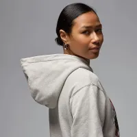 Nike Jordan Flight Fleece чоловічі Graphic Pullover Толстовка з капюшоном колір сірий