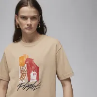 Nike Jordan женская Collage футболка цвет коричневый