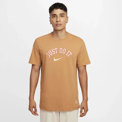 Nike Sportswear чоловічі футболка колір коричневий