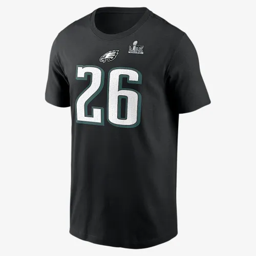 Saquon Barkley Philadelphia Eagles Super Bowl LIX чоловічі Nike NFL футболка колір чорний