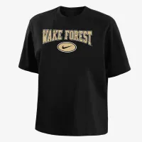 Wake Forest женская Nike College Boxy футболка цвет черный