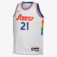 Joel Embiid Philadelphia 76ers 2024/25 City Edition Big дитячі Nike Dri-FIT NBA Swingman Jersey колір білий