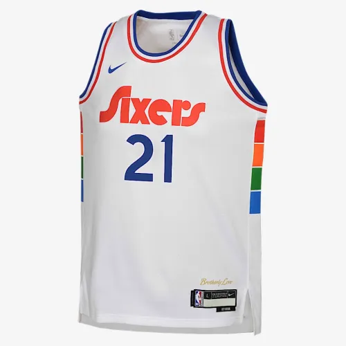 Joel Embiid Philadelphia 76ers 2024/25 City Edition Big дитячі Nike Dri-FIT NBA Swingman Jersey колір білий