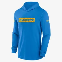 Los Angeles Chargers Sideline мужские Nike Dri-FIT NFL Long-Sleeve Hooded Top синий