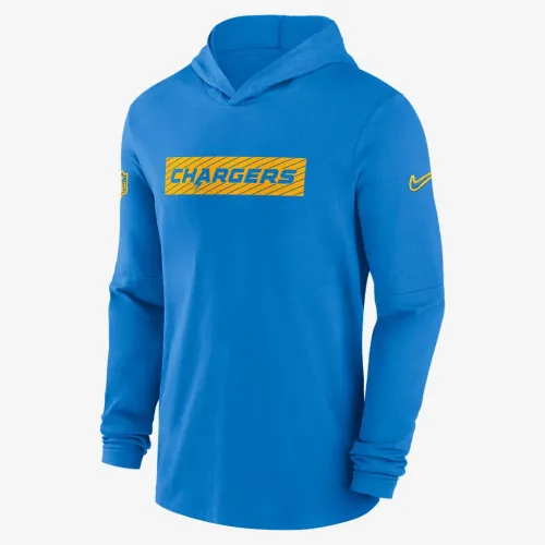 Los Angeles Chargers Sideline чоловічі Nike Dri-FIT NFL Long-Sleeve Hooded Top блакитний