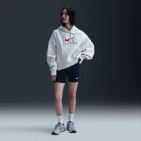 Nike Sportswear Phoenix Fleece жіноча Over-оверсайз Толстовка з капюшоном колір коричневий