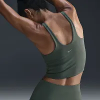 Nike Alate жіноча Medium-Support Padded Sports Bra Tank Top колір зелений