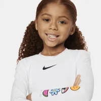 Nike Swim Charms Little детские (Girls') Long-Sleeve Hydroguard цвет белый