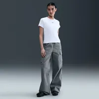 Nike Sportswear женская Tight Ribbed Short-Sleeve футболка цвет белый