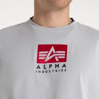 Футболка Alpha Industries Satin Logo 148513666 - Серая