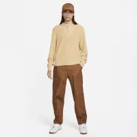 Nike Life чоловічі Long-Sleeve Military Henley Sweater колір коричневий