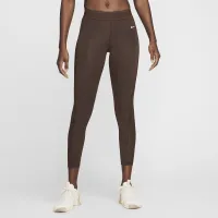 Nike Pro женская Mid-Rise 7/8 Mesh-Paneled лосины цвет коричневый