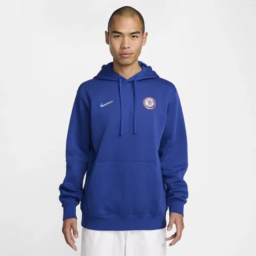 Chelsea FC Club мужские Nike Soccer Pullover Толстовка с капюшоном синий