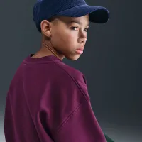 Nike Sportswear Club Fleece Big детские оверсайз свитшот цвет красный