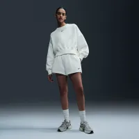 Nike Sportswear Phoenix Fleece женская С высокой Талией Loose шорты цвет белый