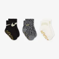 Nike Swoosh Spirit Baby Gripper шкарпетки (3 пар) колір чорний