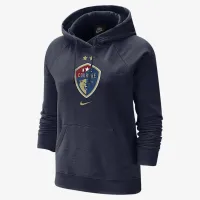 North Carolina Courage жіноча Nike Soccer Varsity Fleece Толстовка з капюшоном блакитний