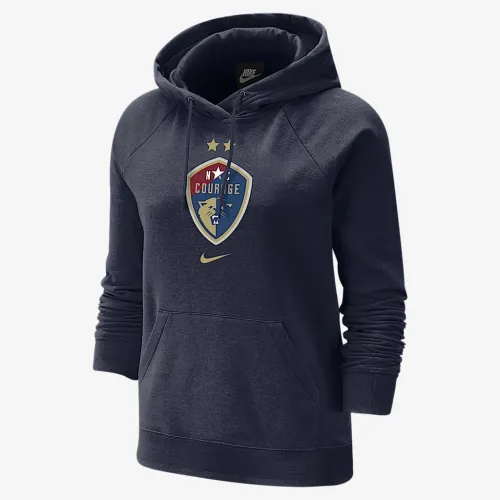 North Carolina Courage жіноча Nike Soccer Varsity Fleece Толстовка з капюшоном блакитний