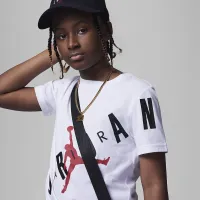 Nike Jordan Big дитячі футболка колір білий