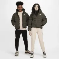 Nike Sportswear Lightweight Synthetic Fill Big детские Loose Hooded Куртка цвет зеленый