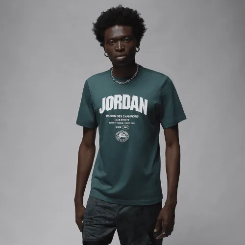 Nike Jordan Sport мужские Dri-FIT футболка цвет зеленый