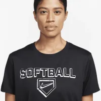 Nike Dri-FIT жіноча Softball футболка колір чорний