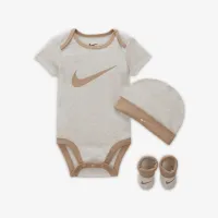 Nike Baby (6-12M) Bodysuit, Hat and Booties Box комплект колір білий