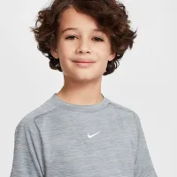 Nike Multi Big дитячі Dri-FIT Short-Sleeve Top колір сірий