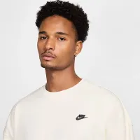 Nike Club Fleece мужские оверсайз French Terry Crew цвет белый