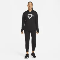 Nike Dri-FIT женская Softball Толстовка с капюшоном цвет черный