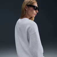 Nike Sportswear Phoenix Fleece женская оверсайз Crew-Neck свитшот цвет коричневый
