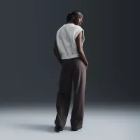 Nike Sportswear Phoenix Fleece жіноча Loose V-Neck Sleeveless Cropped Top колір коричневий