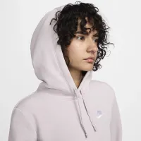 Nike Sportswear Club Fleece женская Pullover Толстовка с капюшоном цвет фиолетовый