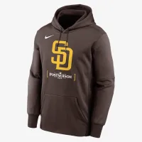 San Diego PaКостюм 2024 Postseason Authentic Collection Men’s Nike Therma MLB Pullover Толстовка с капюшоном цвет коричневый