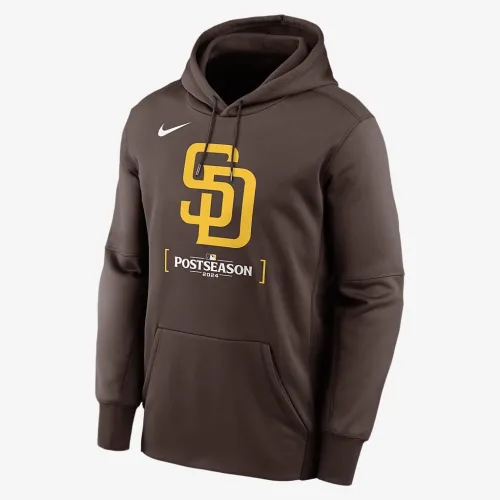 San Diego PaКостюм 2024 Postseason Authentic Collection Men’s Nike Therma MLB Pullover Толстовка с капюшоном цвет коричневый