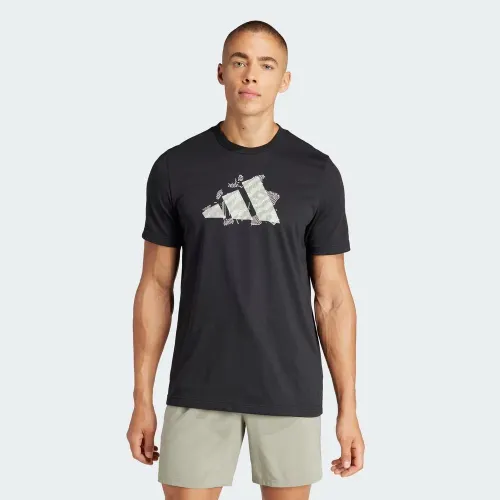 Футболка adidas Aeroready Tennis Logo Slam Graphic IS2419 -  Черная