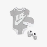 Nike Futura Baby (0-9M) 3-Piece Bodysuit Box комплект колір сірий