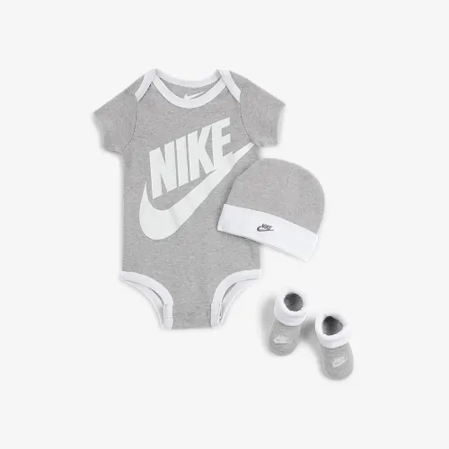 Nike Futura Baby (0-9M) 3-Piece Bodysuit Box набор цвет серый