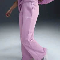 Nike Sportswear Club Fleece жіноча Mid-Rise Wide-Leg Sweatpants Pink