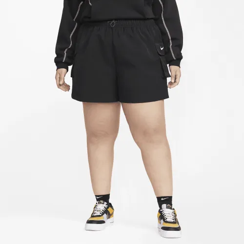 Nike Sportswear женская Woven High-Rise шорты (большие размеры) цвет черный