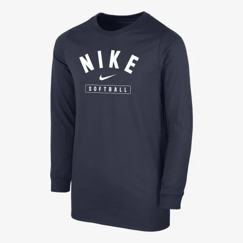 Nike Big дитячі Softball Long-Sleeve футболка блакитний