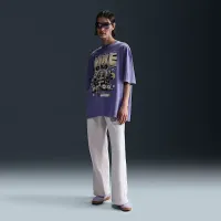 Nike Sportswear женская оверсайз Short-Sleeve футболка цвет фиолетовый