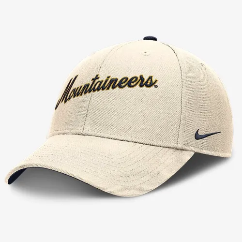 West Virginia Mountaineers Primetime Rise мужские Nike College Adjustable Hat цвет коричневый