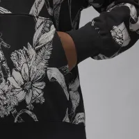 Nike Jordan Brooklyn Fleece жіноча Printed Pullover колір чорний