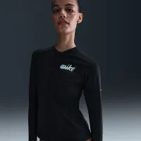 Nike Swim Essential женская Long-Sleeve Zip Hydroguard цвет черный