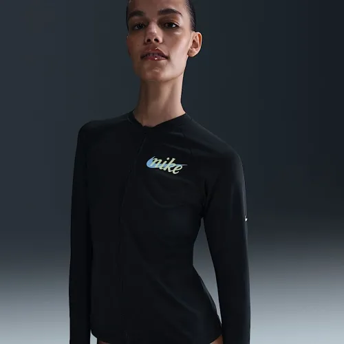 Nike Swim Essential жіноча Long-Sleeve Zip Hydroguard колір чорний