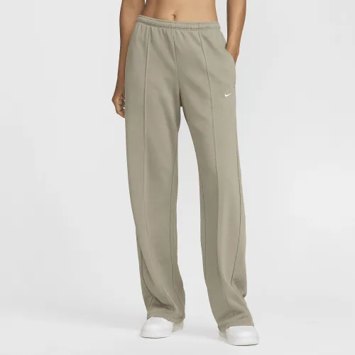Nike Sportswear Chill Terry женская Mid-Rise French Terry Open-Hem Sweatpants цвет зеленый