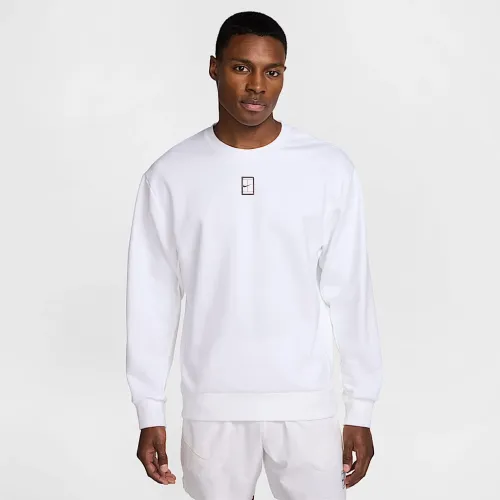 NikeCourt Heritage чоловічі Dri-FIT Fleece Crew колір білий