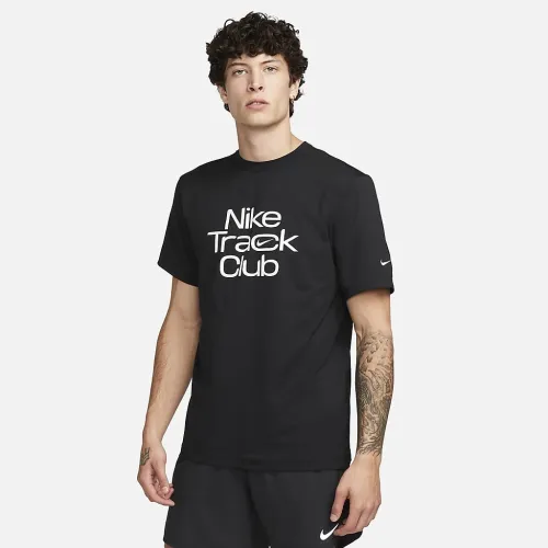Nike Track Club чоловічі Dri-FIT Short-Sleeve Running Top колір чорний