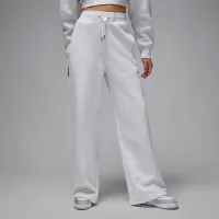 Nike Jordan Flight Fleece жіноча Open-Hem Pants колір коричневий